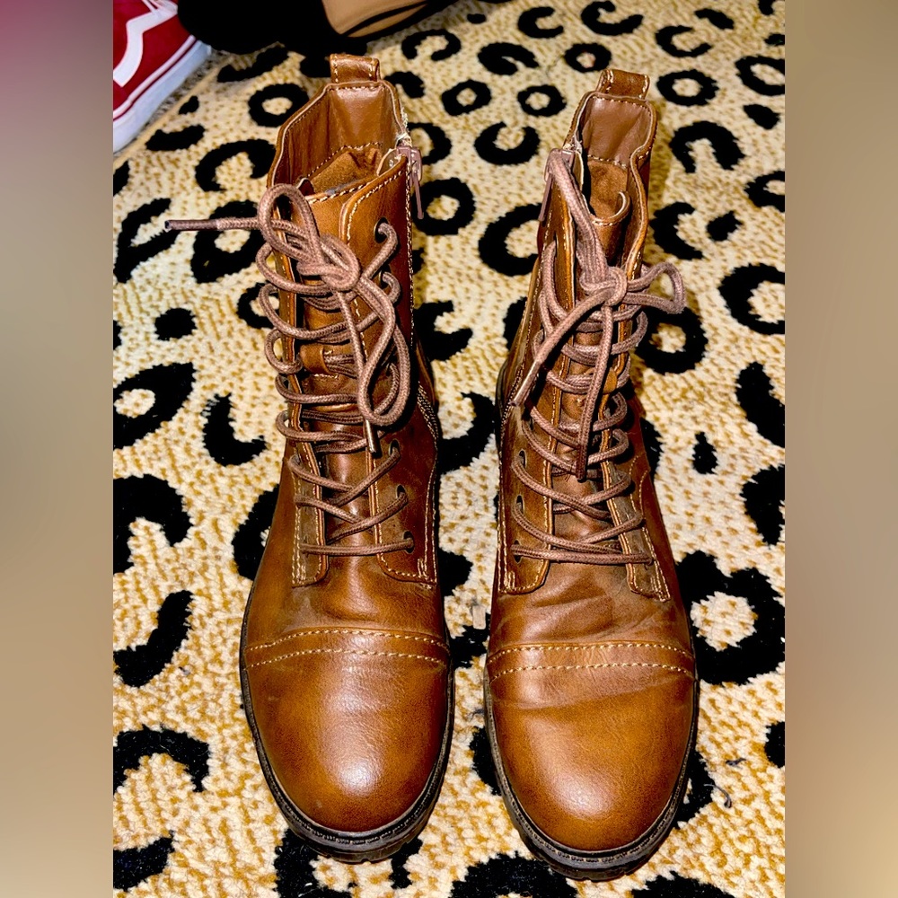 Brown Combat Boots